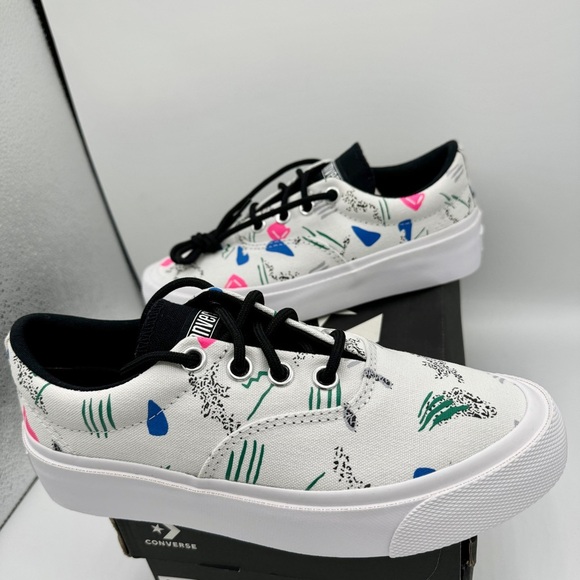 NWT Converse Skid Grip CVO Sneakers Unisex Archive Print - White Geometric 80’s - Picture 7 of 14